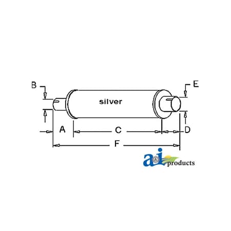 A & I Products MUFFLER 5" x5" x22" A-371039R92